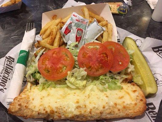 The A1 bomber with a side order of the baked fries.