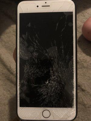 My cracked phone.