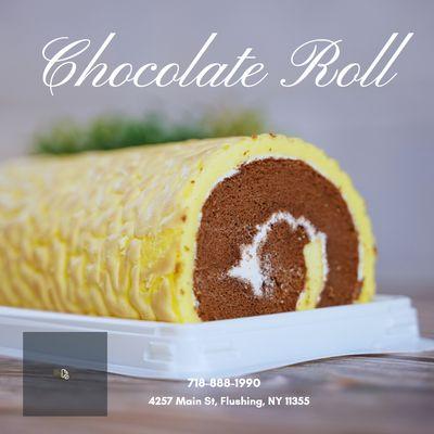 Get ready to indulge in the ultimate chocolate experience with our freshly baked chocolate roll.