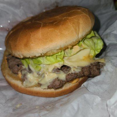 Chipotle burger with pepper jack cheese