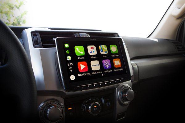 Alpine Halo plug & play with integrated Apple Car Play and Android Auto.