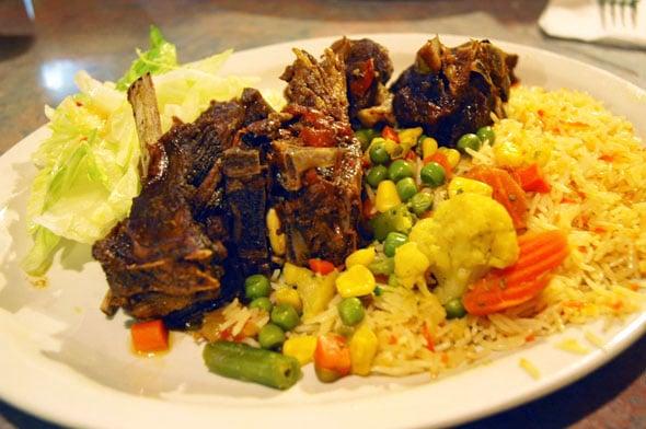 Somali food,Goat with race