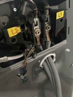 Power source to back of Samsung dryer