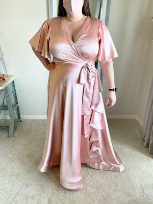 Custom A-line Wrap Dress Plus Size Inclusive