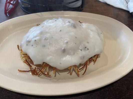 Half Big John Breakfast without the requested corned beef hash.