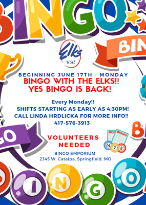 Elks Lodge Bingo