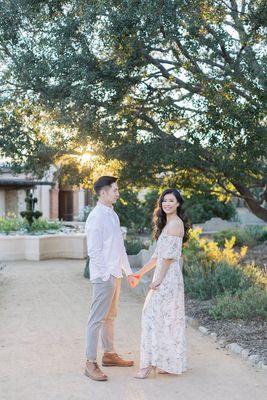 Engagement hair and makeup