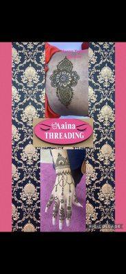 Aaina Threading Houston- Jones/Clay/Louatta  Henna tattoo