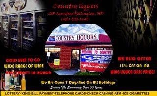 Country Liquor "Serving community over 30 years"