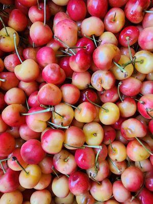 Beautiful rainier cherries $25. They are more soft textures 6/15/24