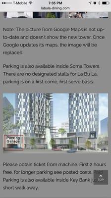 Parking option 2,park in the garage, pick up a 2hr free parking permit and display in your vehicle,must enter the parking slot #