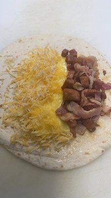 That's the breakfast burrito! $8/2pc