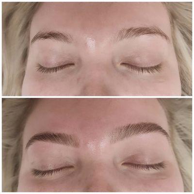 Brow clean up and shaping.