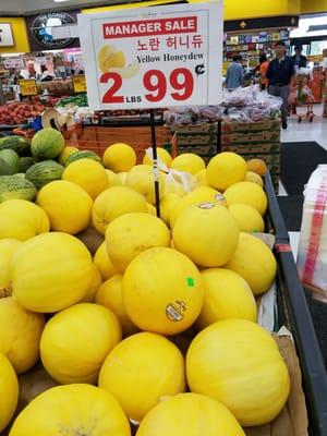 Yellow Honeydew melons