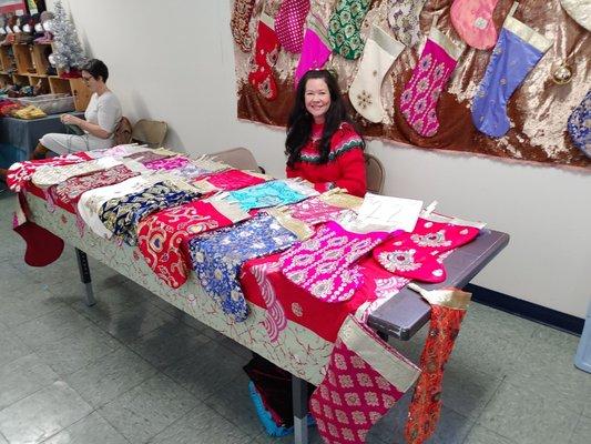 Beautiful Christmas Stockings made from Indian fabrics...