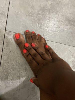 Simple mani pedi $80