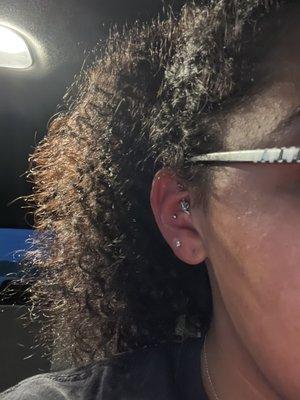 New conch! (Middle silver ball)