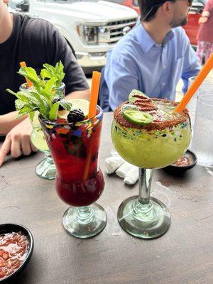 BlackBerry mojito (left) small Margarita pepino (right) small