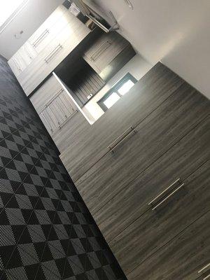 More Alno colored cabinets with Black Premier Trax flooring