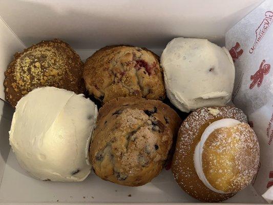 Carrot, Blueberry Walnut, Blueberry Cranberry, and Strawberry Shortcake Muffins