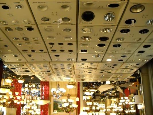 Check out our huge selection of recessed lights and trims on display.