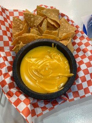 Don't order the orange queso.