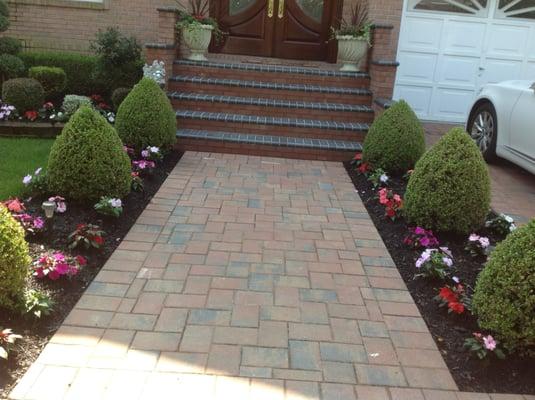 Walkway and steps paved in Staten Island.