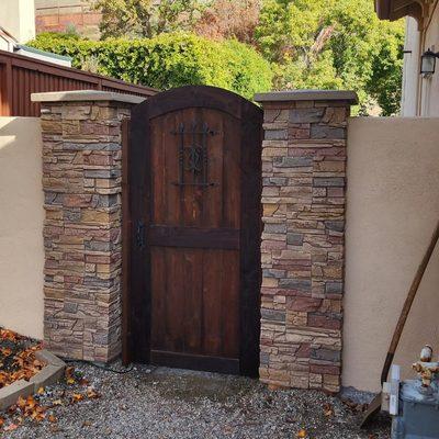 Gate and stone work