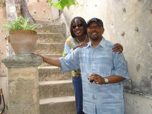 Lees at a winery in Mallorca, Spain