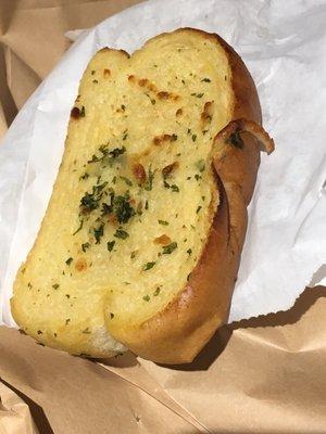 Soggy overpriced garlic bread.