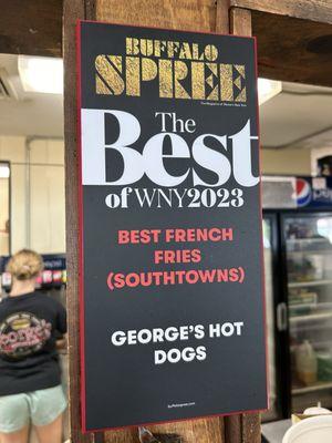 Best French Fries award