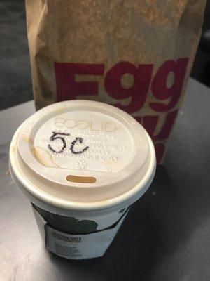 Fake McDonald's coffee