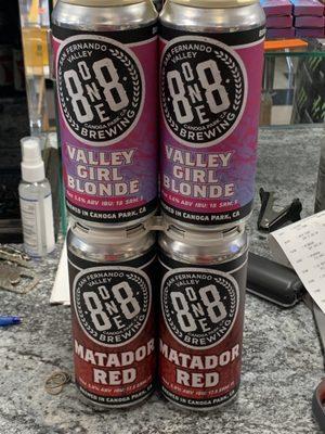 Local beer 8one8 Brewing. In stock everyday.