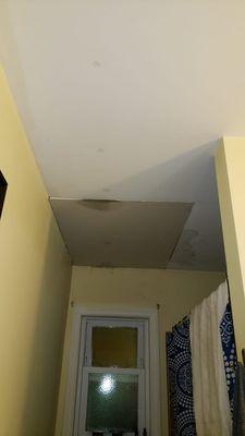 These pictures are of my ceiling AFTER the technician "fixed" my roof.