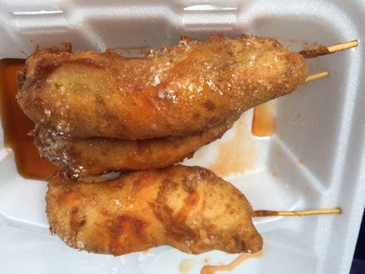 Chicken and Waffle on a stick