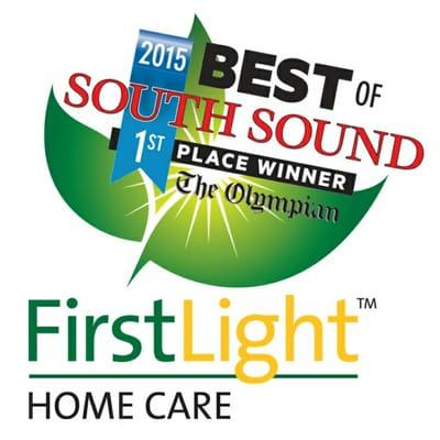 FirstLight HomeCare is proud to be named the "Best Home Health Care Agency" in the Best of South Sound!