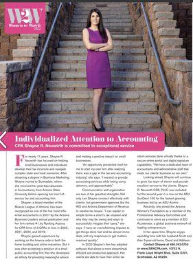 Shayne Neuwirth, featured in So Scottsdale Women To Watch May 2022