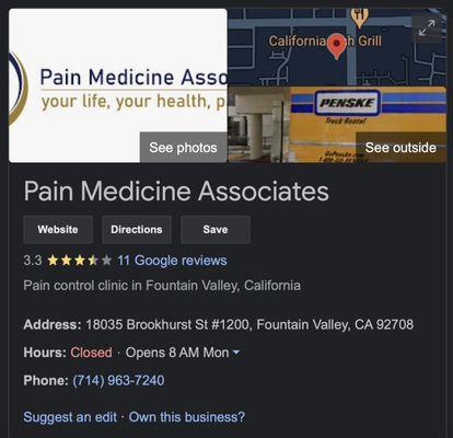 Rec'd call stating it was "the Mission Viejo office" but the number is for Fountain Valley. THEY WILL NOT PROVIDE MEDICAL RECORDS