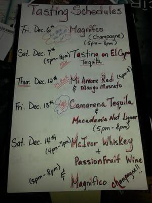 Free Tasting every Week! (This is Dec. 2013)