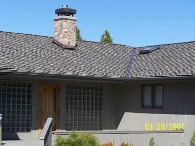 Composition shingles with skylight. Aubrey Butte area. Bend.