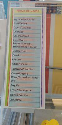 Mexican Ice Cream Options