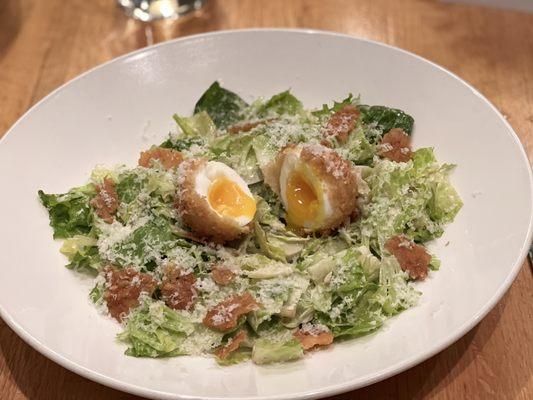 Caesar Salad with 5.5 minute egg