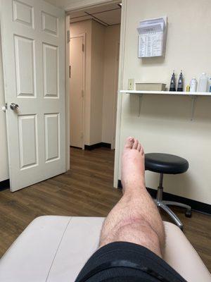 Waiting for the amazing foot doctor to arrive