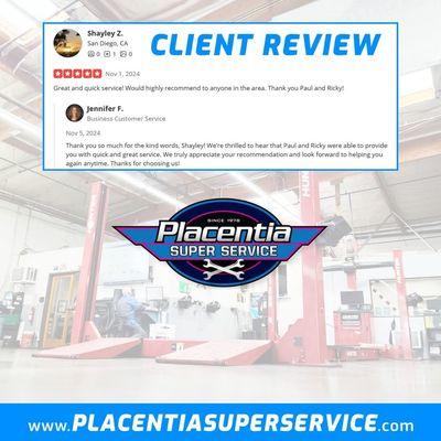 When it comes to auto repair and fleet maintenance, Placentia Super Service is the trusted choice in Orange County.