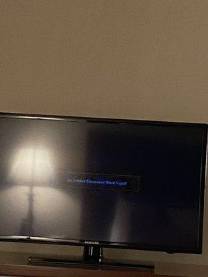 Error message in TV; unable to get rid of this