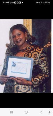 Accepting my woman of Triumph award and Washington DC