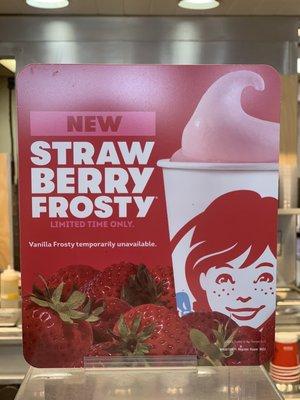 Strawberry Frosty to go