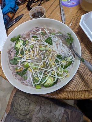 Rare beef pho