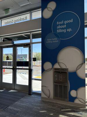 Water filling station inside the branch and ADA door