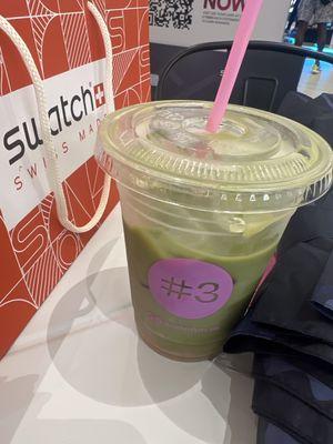 Strawberry Matcha with oat milk